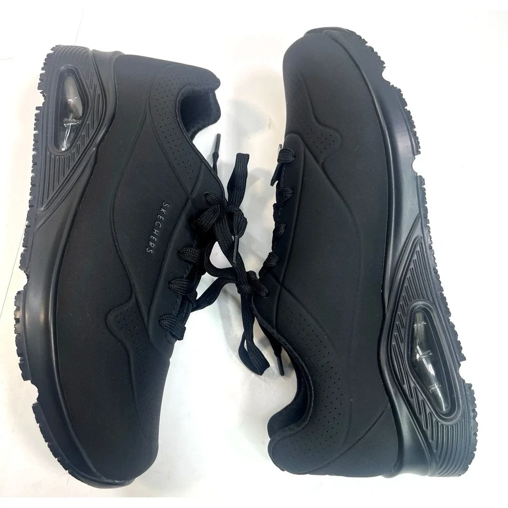 Skechers Womens Work Relaxed Fit‎ UNO SR Slip Resistant Black Shoes Size9 Wide